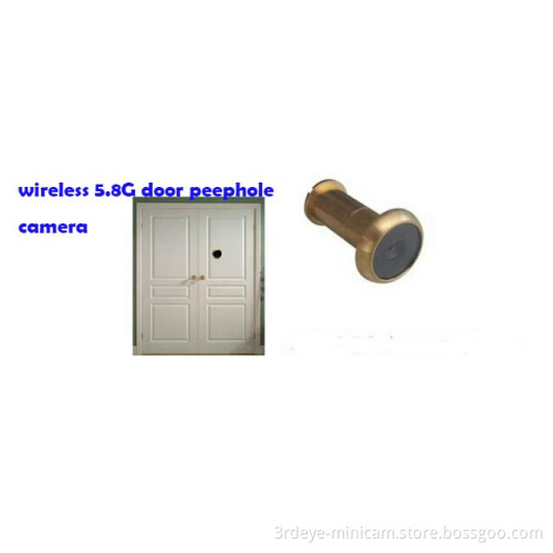Wireless Mini Door Camera HD+ Original Door Peephole Size 0.5" Diameter +90 Deg View Angle
